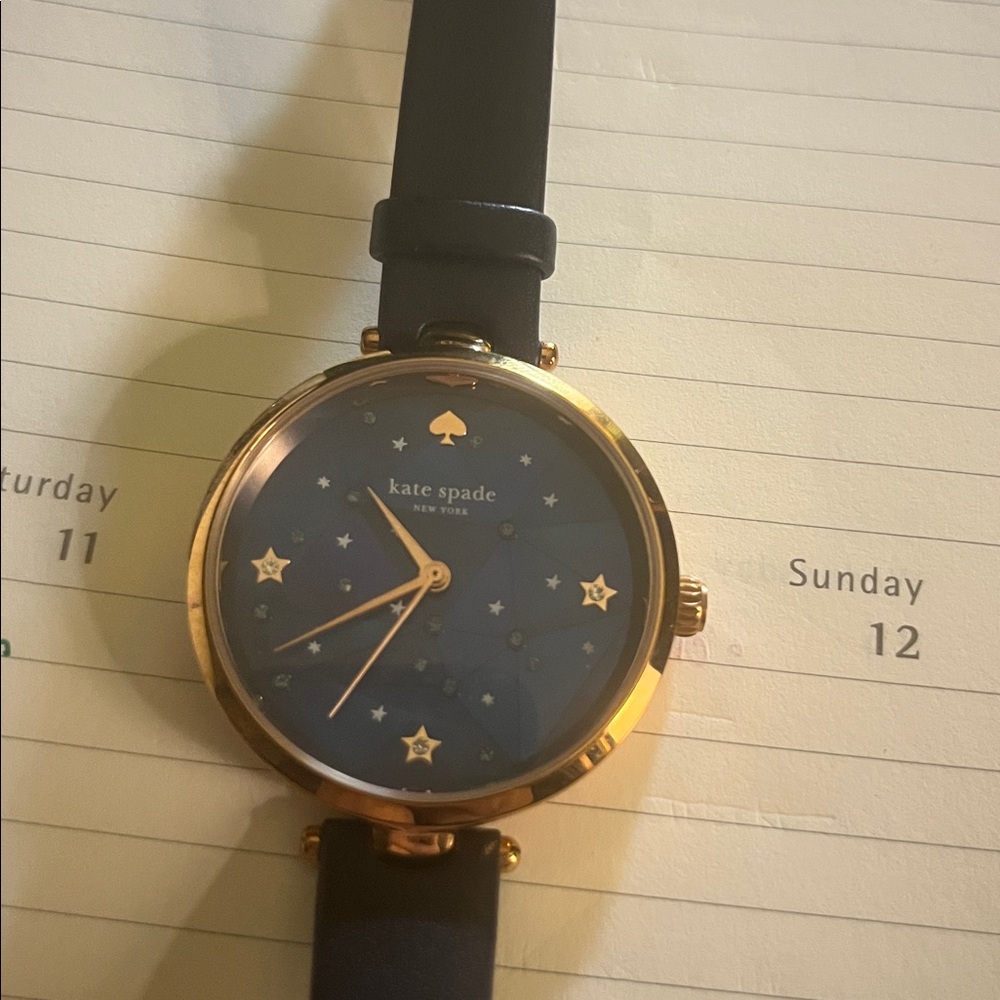 Kate Spade Midnight Blue and Gold Starry Watch